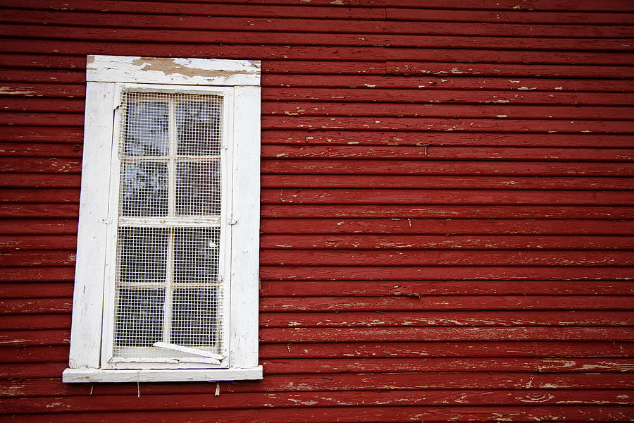 Vintage Photograph - Window on a barn by Toni Hopper