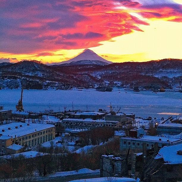 Window View. Winter. Kamchatka. Russia Photograph by Evgeny Poliganov
