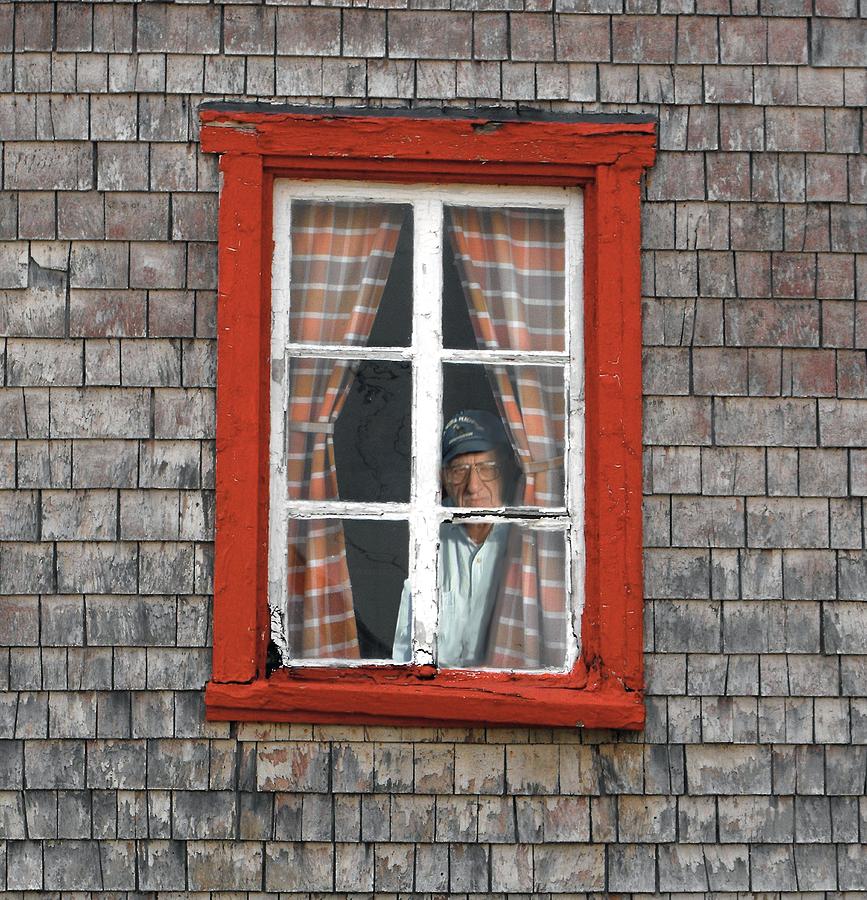 WINDOWS Man in Window  Why is he watching me Photograph by William OBrien