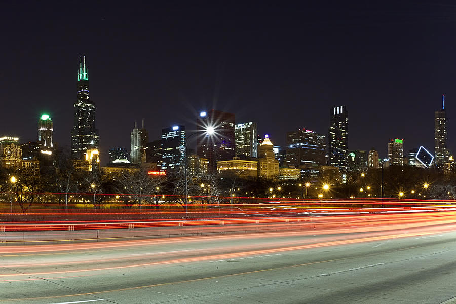 Chicago Photograph - Windy City Fast Lane by CJ Schmit