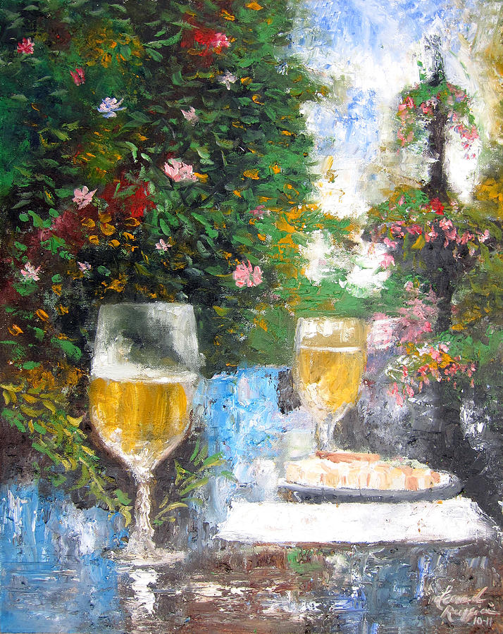 Wine and Cheese at the Meeting Street Inn Painting by Leonardo Ruggieri