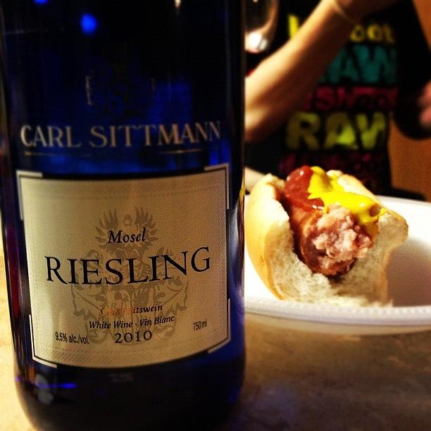 Wine And Hotdogs! The Chunger Combo!! Photograph by Robert Garcia