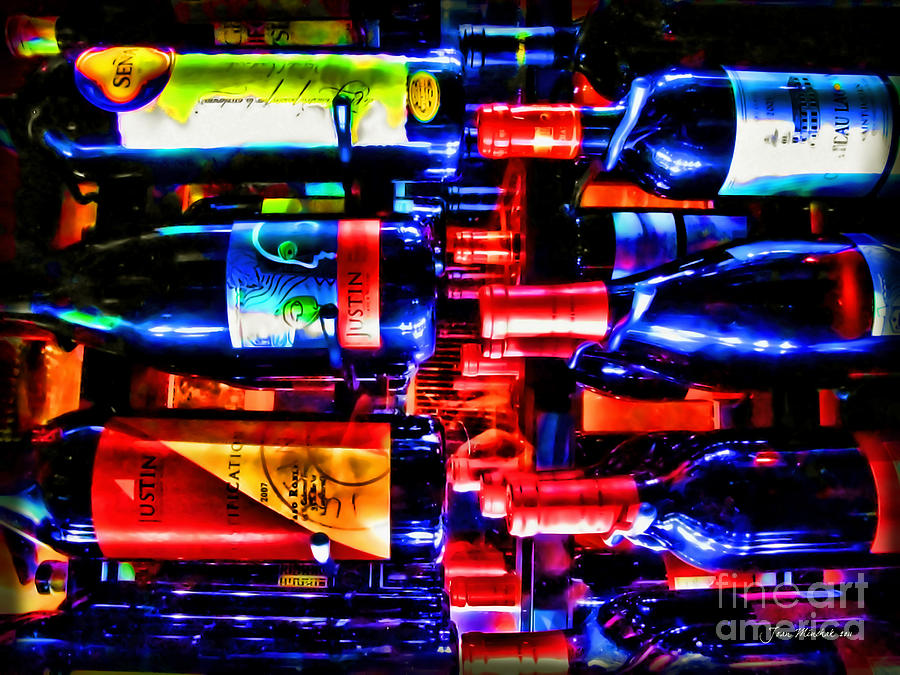 Wine Photograph - Wine Bottles by Joan  Minchak