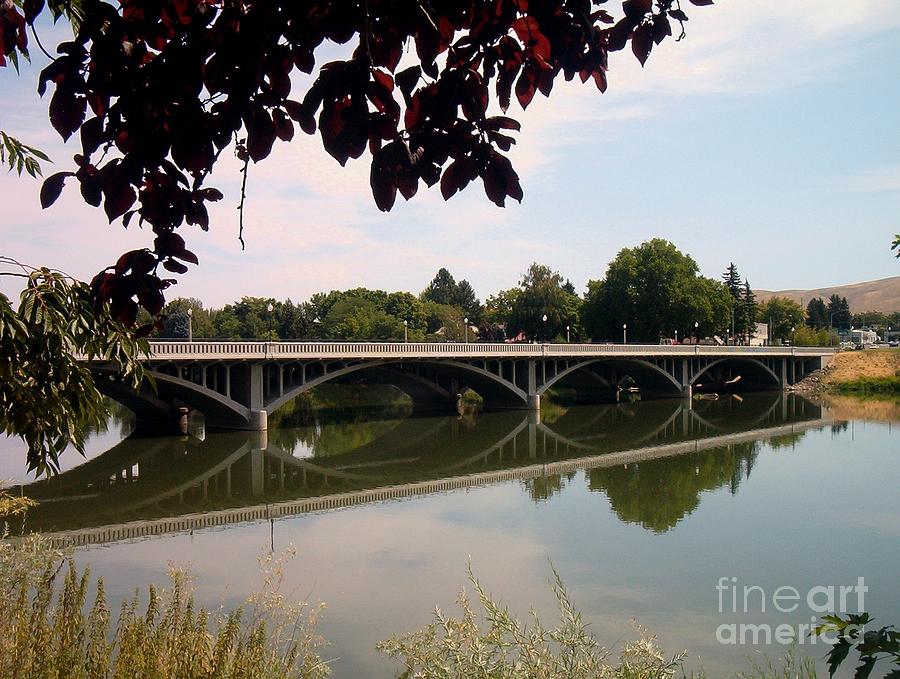 Wine Country Bridge Reflection Photograph by Charles Robinson