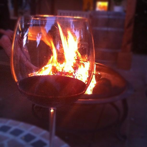 Wine Photograph - Wine Fireside by Crystal Peterson