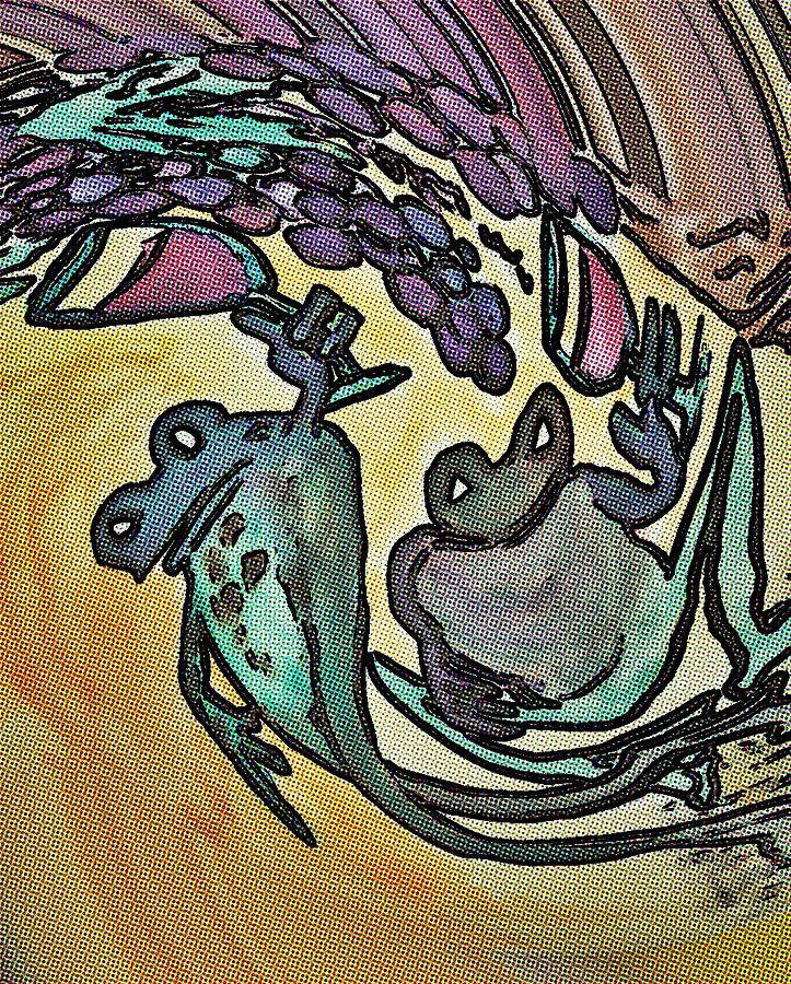 Wine Frogs blended not stirred Painting by James Christiansen