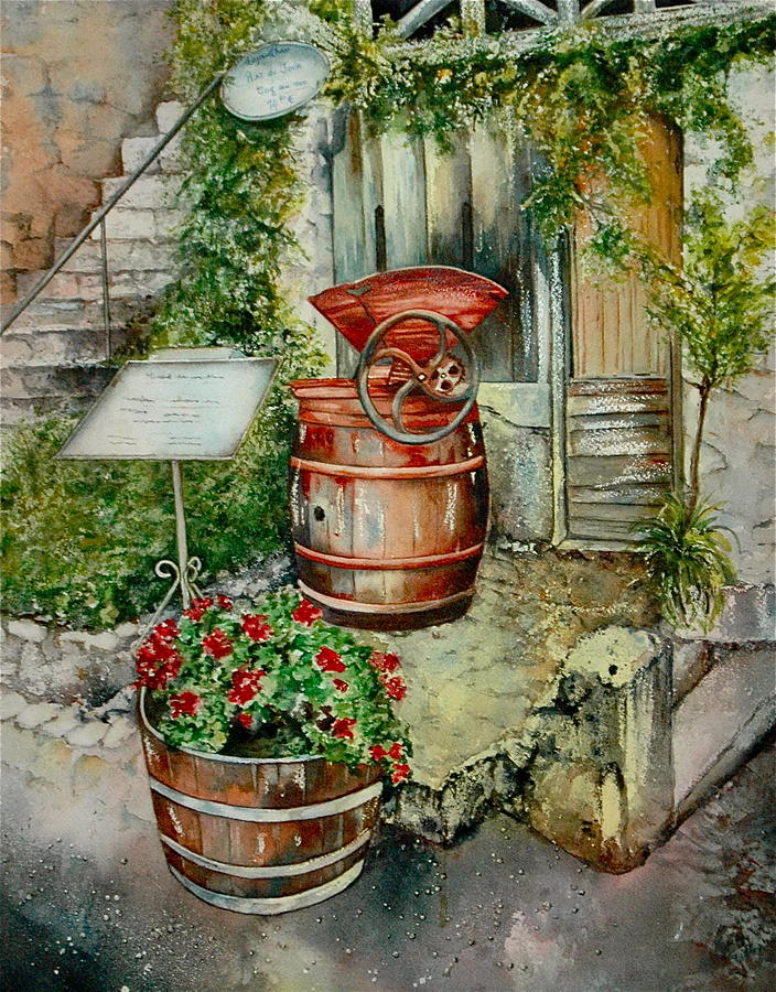 Wine in the Making Painting by Diane Fujimoto