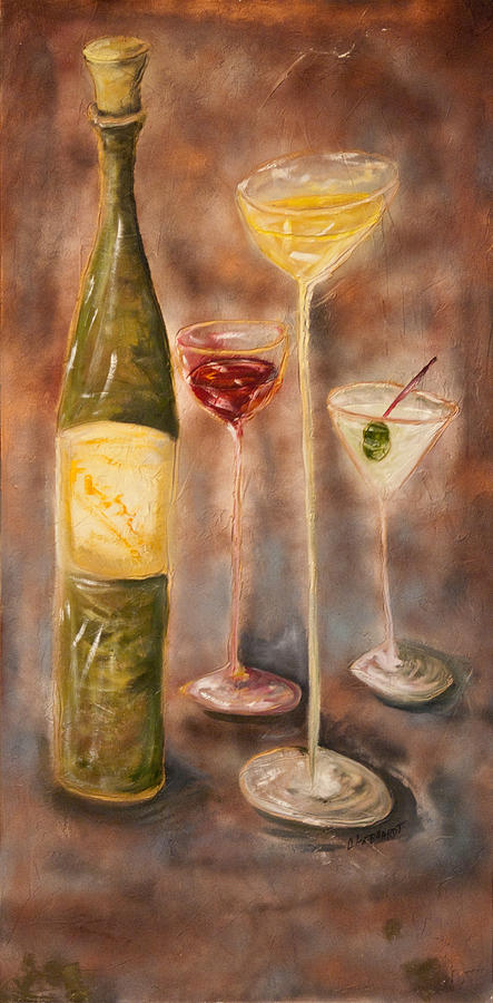 Wine or Martini? Painting by Chuck Gebhardt