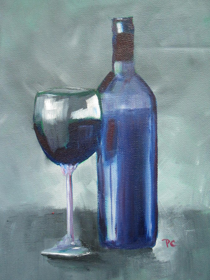 Wine Painting - Wine by Patricia Cleasby