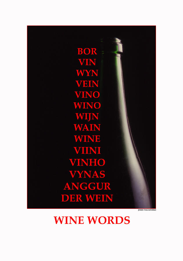 Wine Words Photograph by Jerry Taliaferro