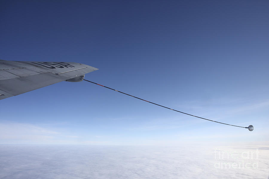 Transportation Photograph - Wing Refueling Hose Of A U.s. Air Force by Daniel Karlsson