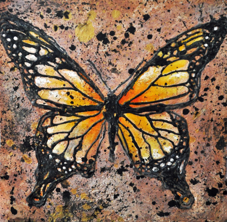 Butterfly Painting - Wingin It by Amanda Sanford