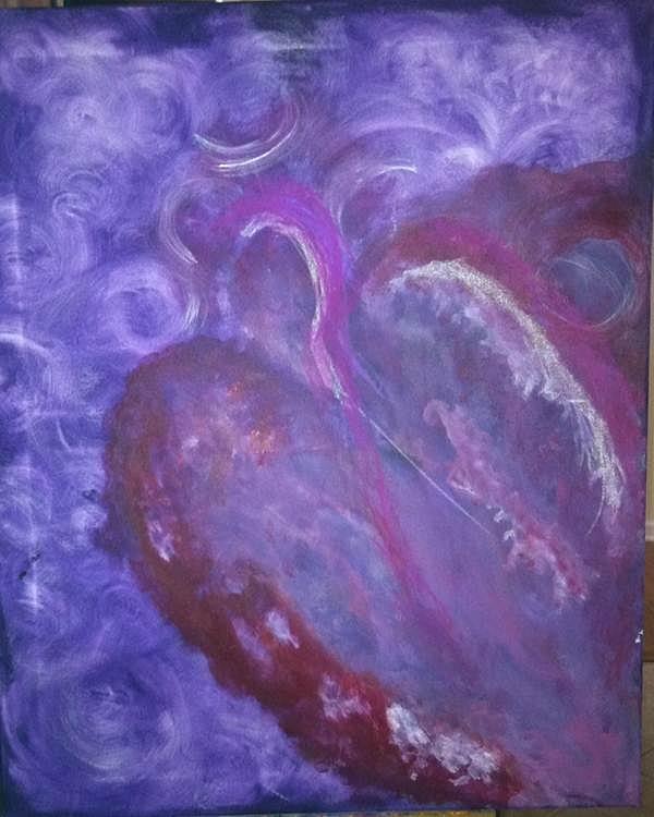 Wings of Love Painting by Bebe Brookman