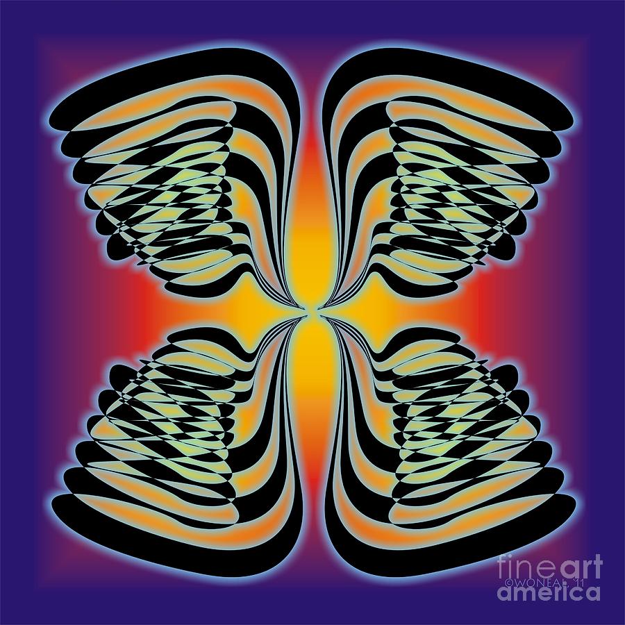 Pattern Digital Art - Wings by Walter Neal