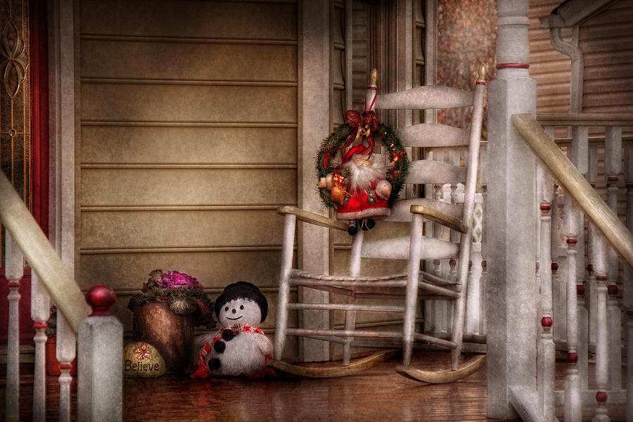 Winter - Metuchen NJ - Waiting for Santa  Photograph by Mike Savad