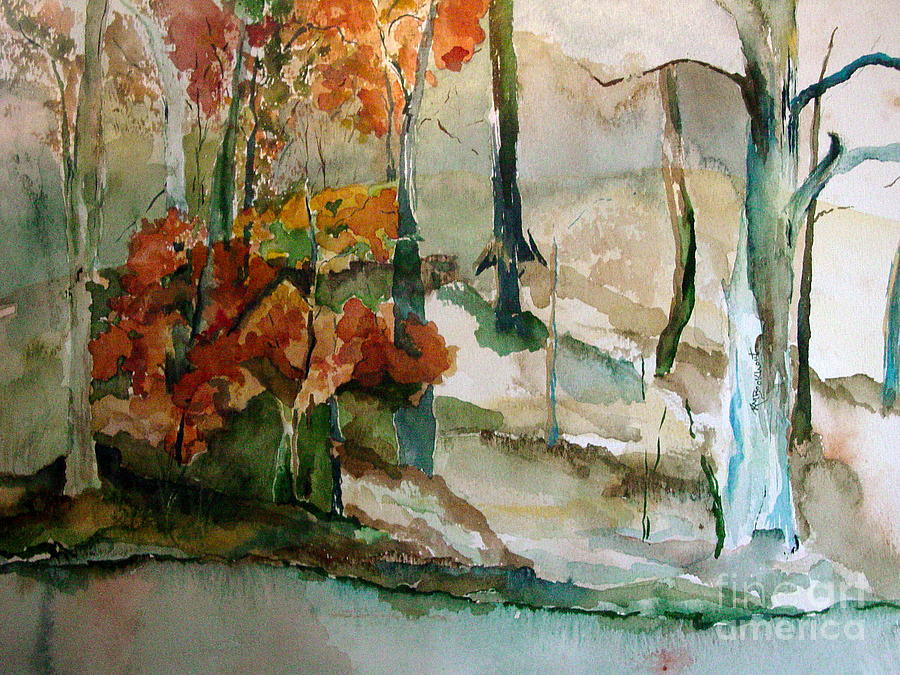 Winter and Fall Painting by Robin Miller-Bookhout