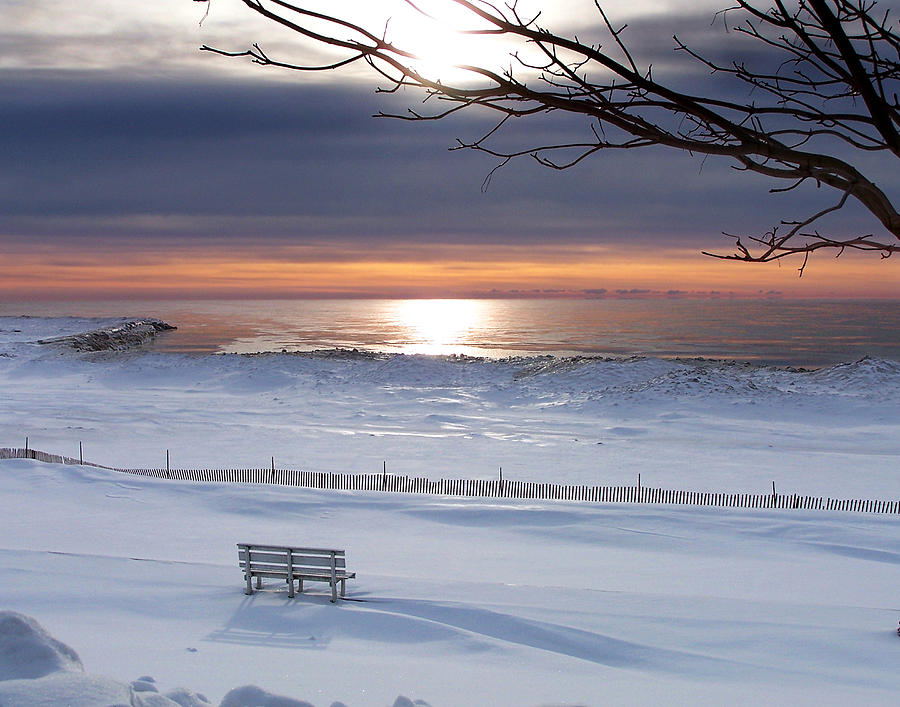 Winter Beach Morning Photograph by Bill Pevlor