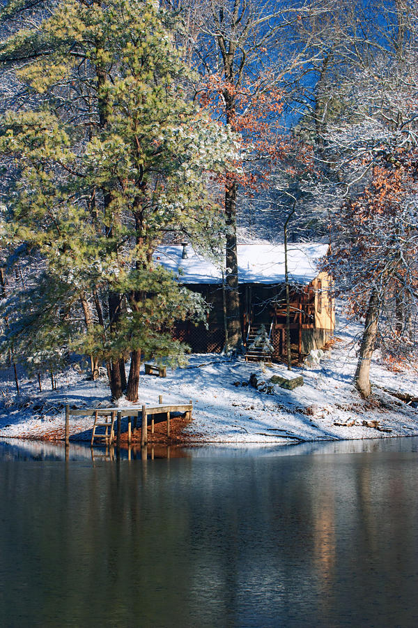 Cabin Photograph - Winter Cabin - Only Winter Shot Ever Captured - Artist Cris Hayes by Cris Hayes