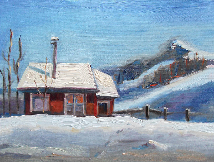 winter cabin scenes inside