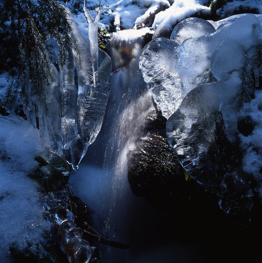 Winter Cascade Photograph