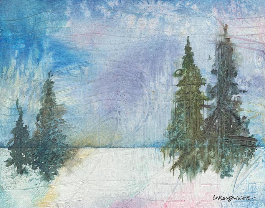 Winter Painting by Casey Rasmussen White