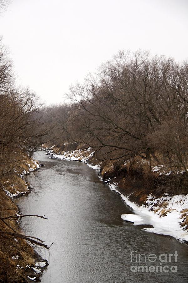 Winter creek  Photograph by Yumi Johnson
