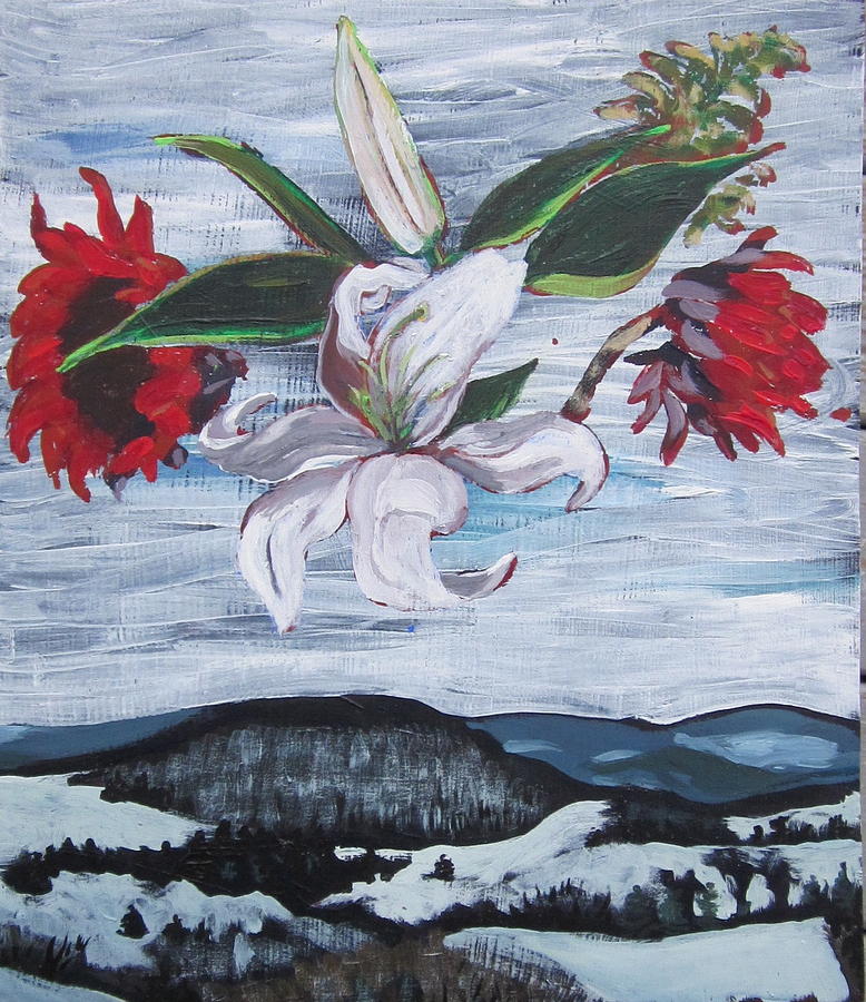 Winter Flowers Painting by Tilly Strauss