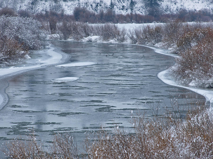 Winter Ice Flows Photograph by DeeLon Merritt