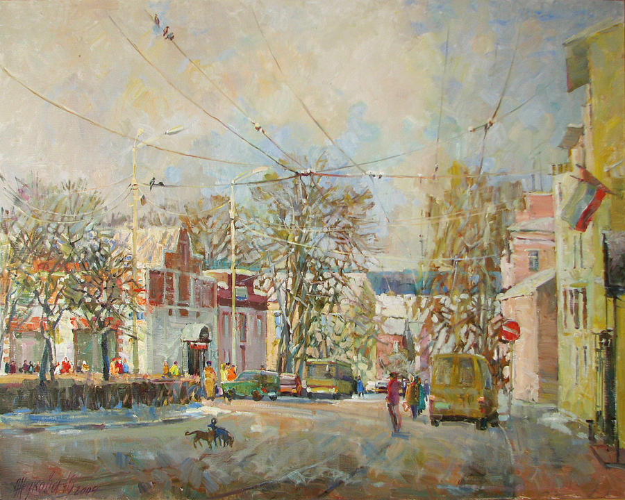 Winter in Bogorodsk Painting by Juliya Zhukova