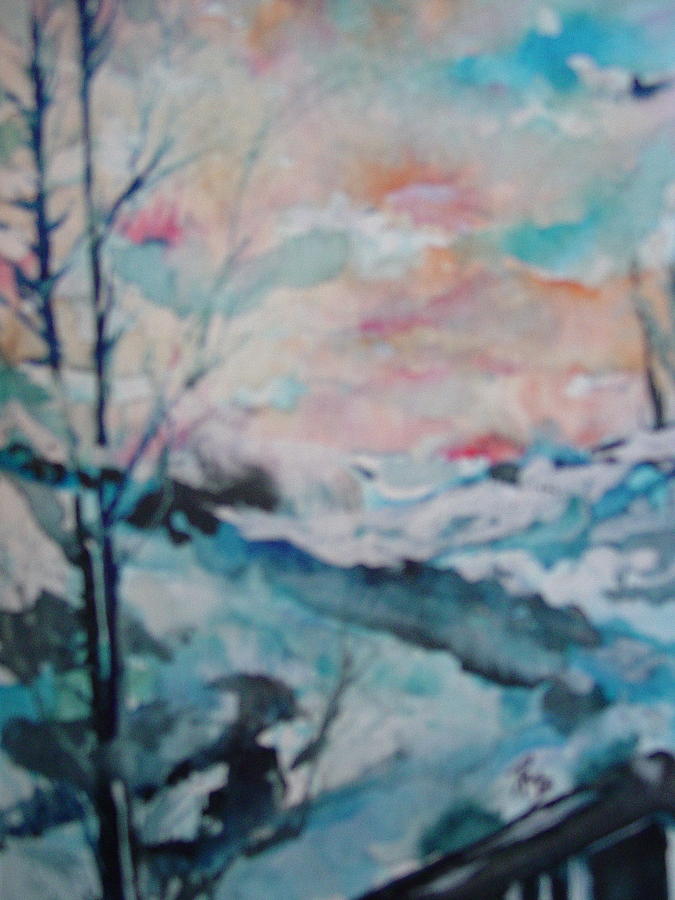 Winter in Colorado Painting by Robin Miller-Bookhout