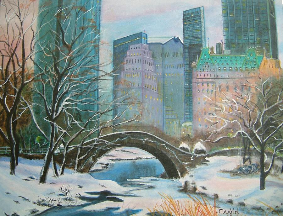 Winter in New York Painting by Manjiri Kanvinde