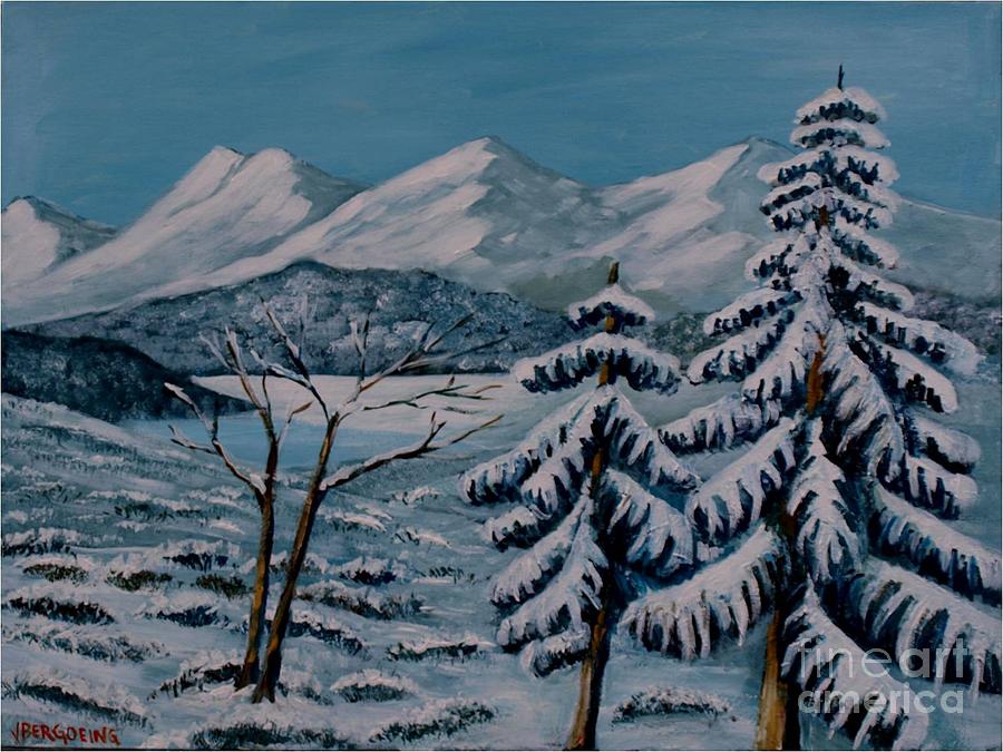 Winter landscape Painting by Jean Pierre Bergoeing