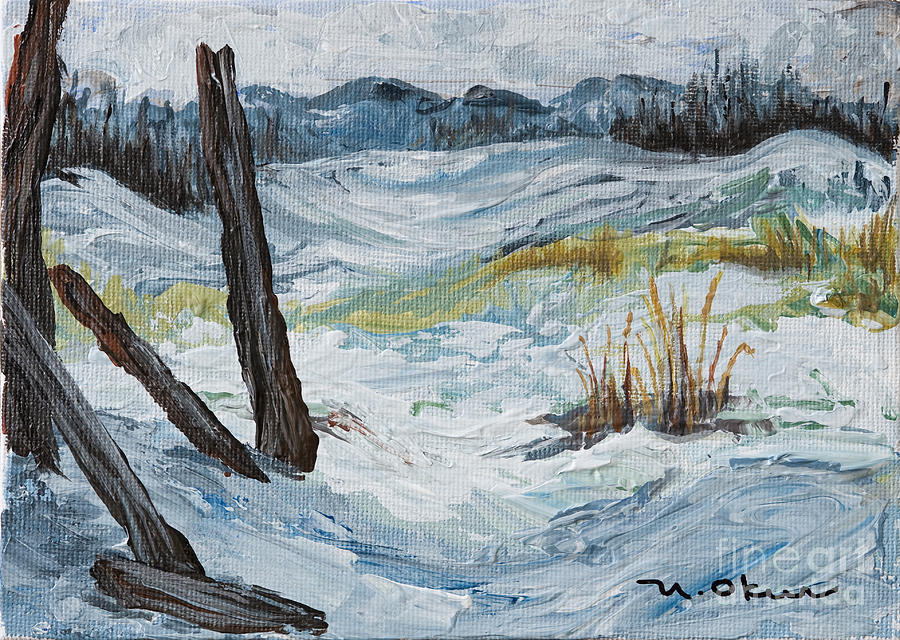 Winter Painting - Winter Landscape by Nicole Okun