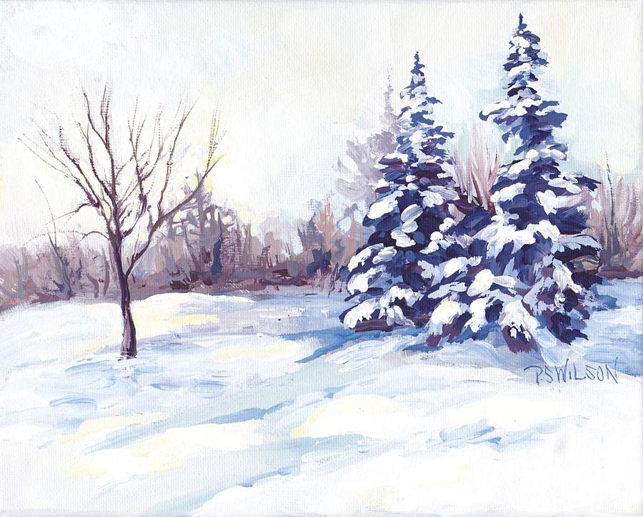 easy winter landscape painting