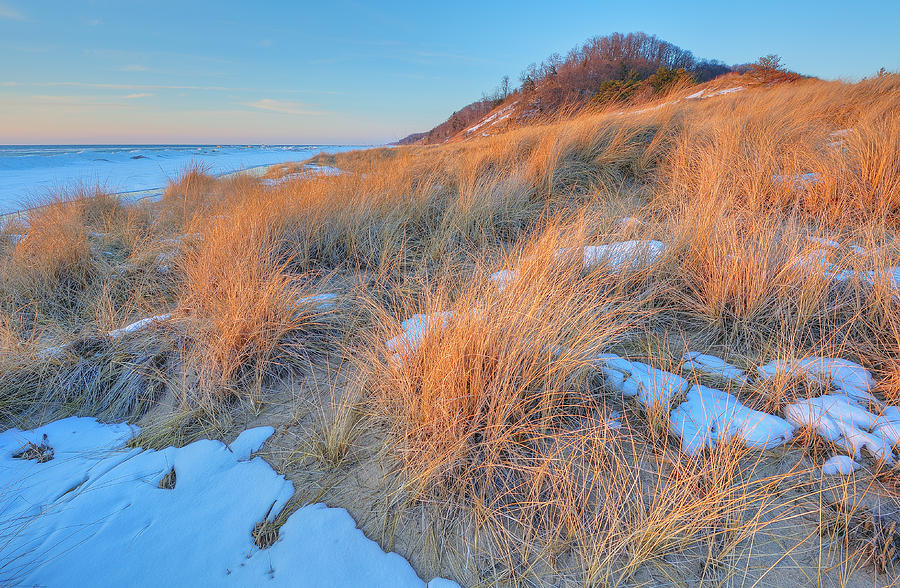 Winter Landscape Saugatuck Dunes Photograph by Dean Pennala - Fine Art ...