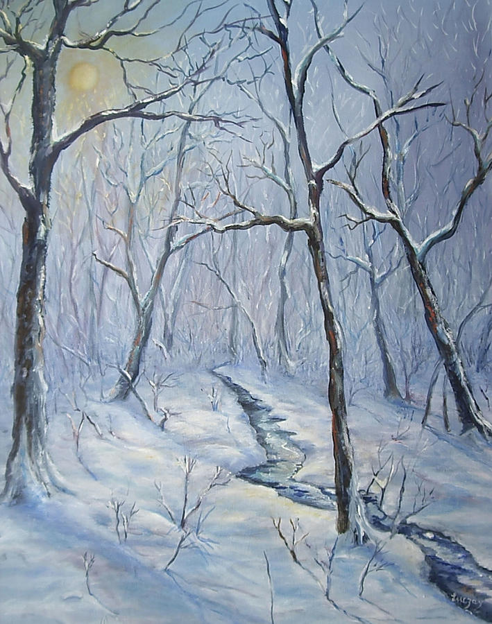 Winter Light Painting by Katalin Luczay
