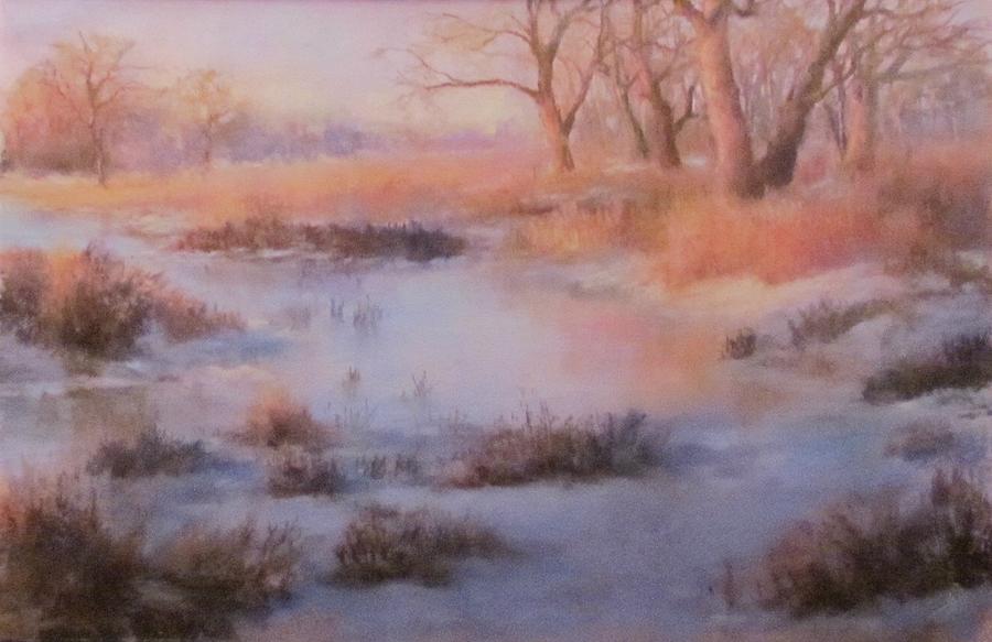 Winter Marsh Series- Fire and Ice Pastel by Bill Puglisi