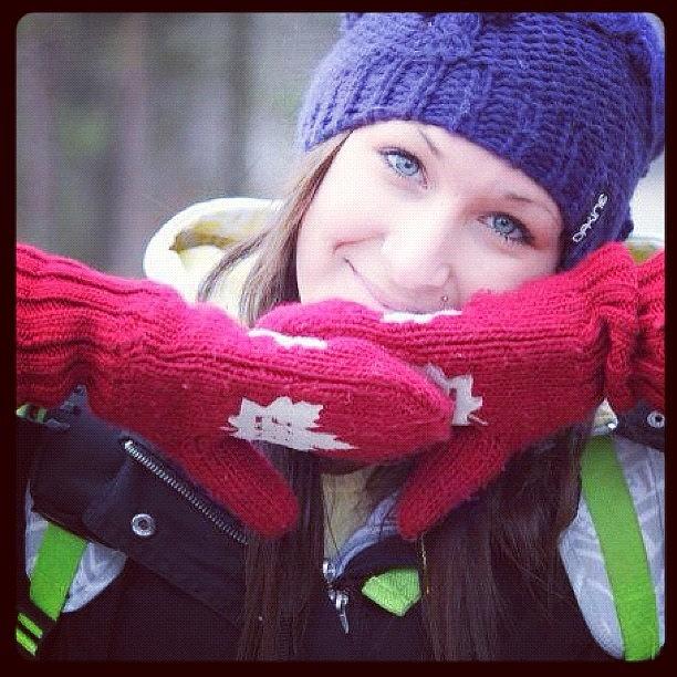 Winter Photograph - #winter #mittens #canada #dakine #hat by Paisley Lake