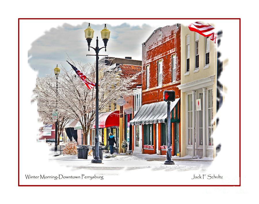 Winter Morning Downtown Perrysburg Photograph by Jack Schultz