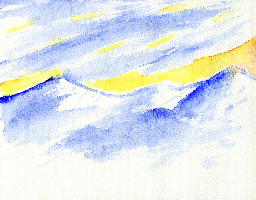 Winter Mountains Painting by Hakon Soreide