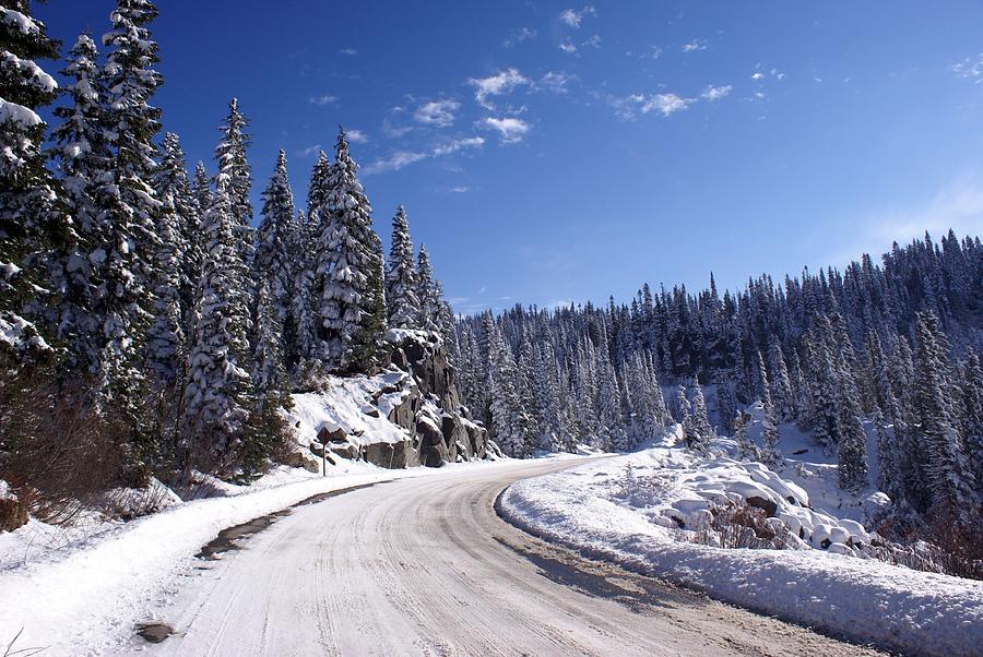 Landscape Photograph - Winter on Chinnook Pass by Rob Green