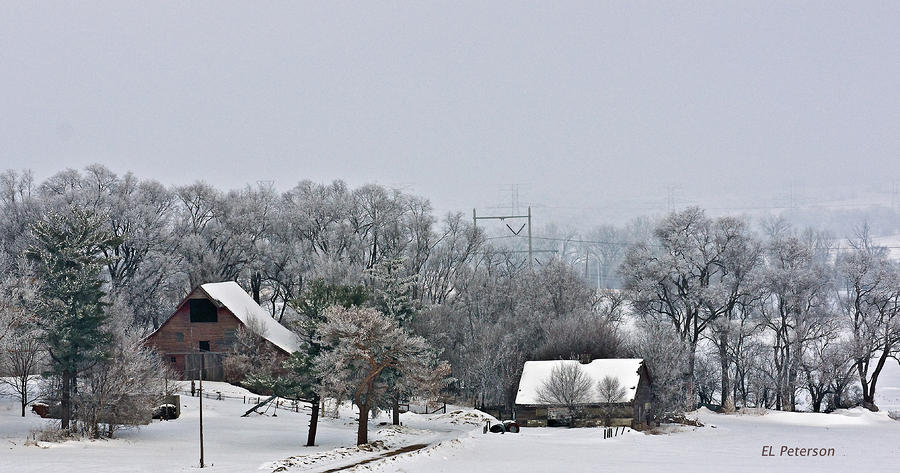 Winter on the Farm Photograph by Ed Peterson