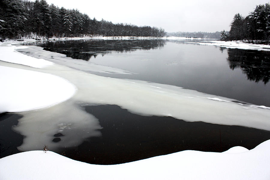 Winter on the Merrimack River Photograph by Robert Clifford