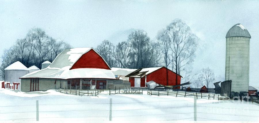 Winter Respite in the Heartland Painting by Barbara Jewell