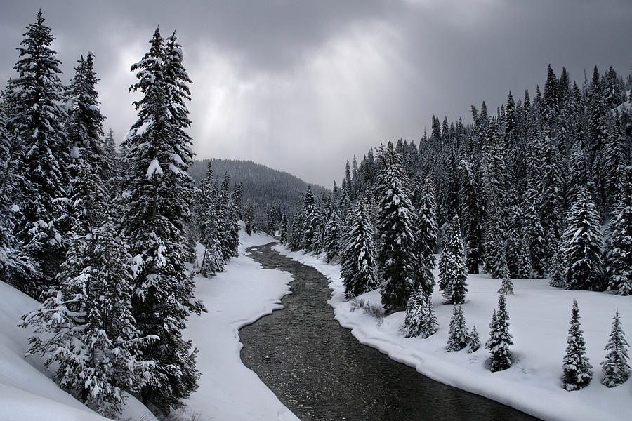 Winter River Photograph by Ryan Heffron