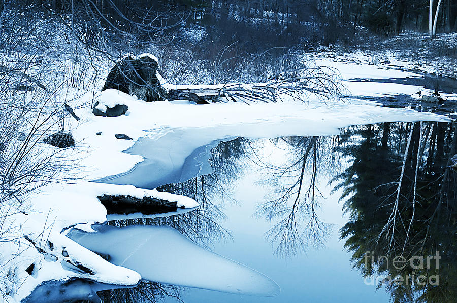 winter scenic in Granville MA Photograph by HD Connelly