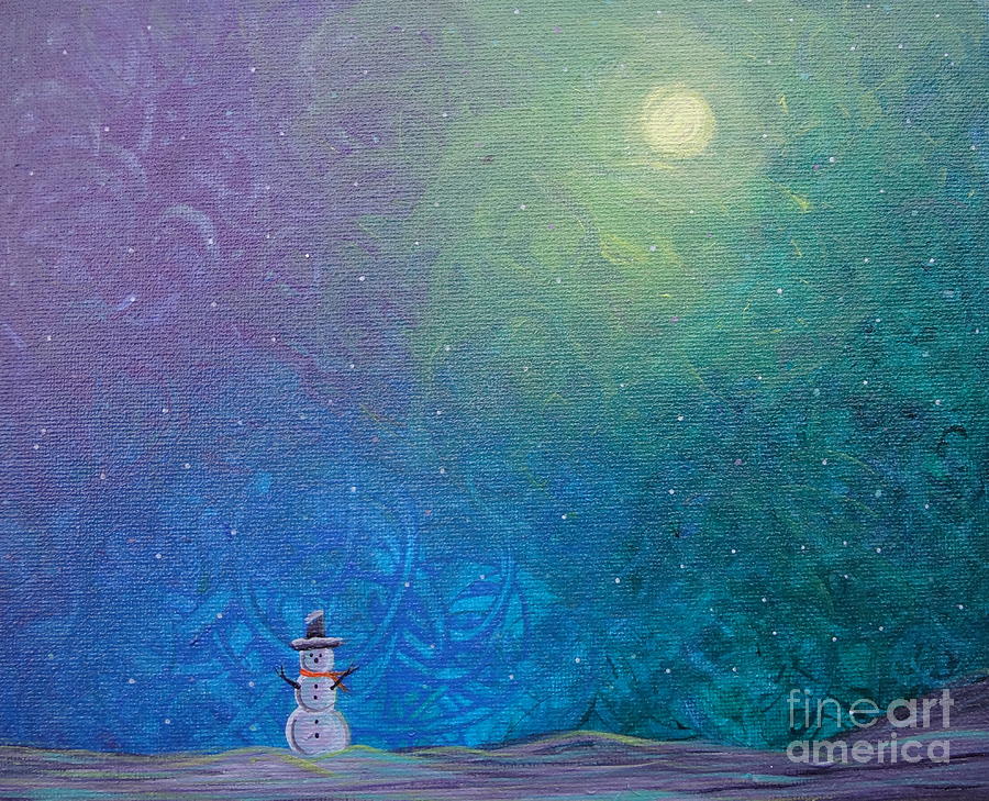 Winter Solitude 1 Painting by Jacqueline Athmann