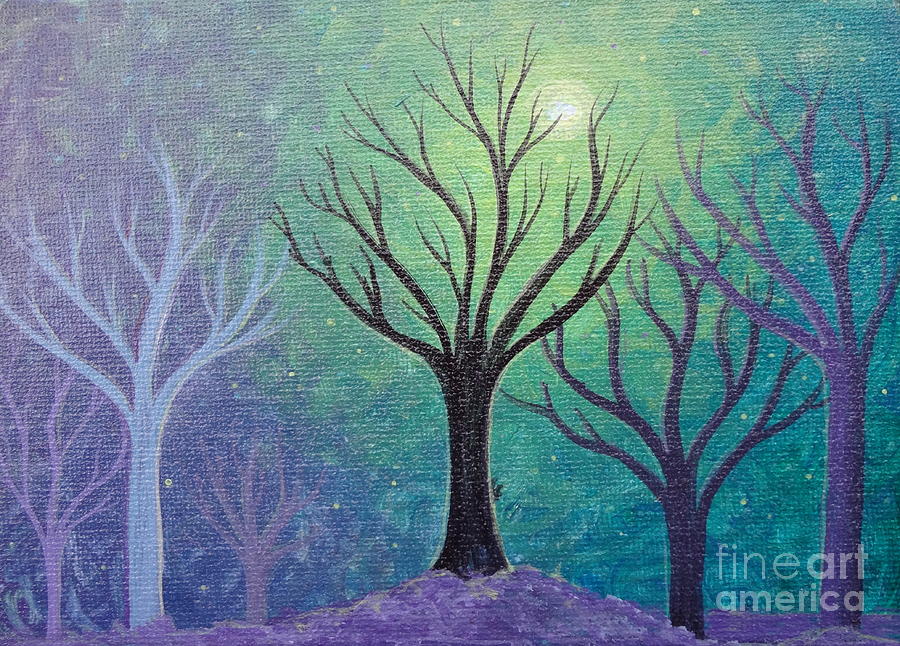 Winter Solitude 3 Painting by Jacqueline Athmann
