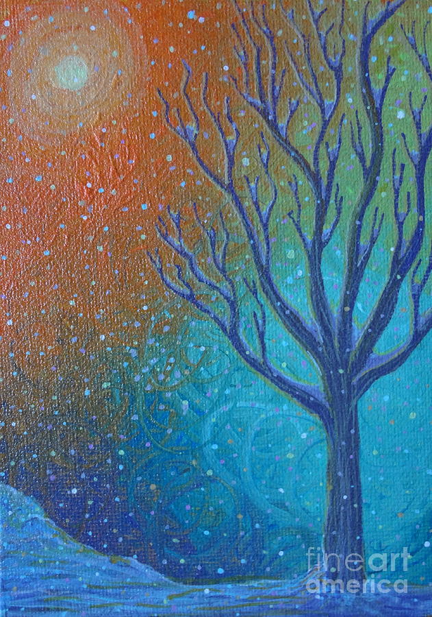 Winter Solitude 8 Painting by Jacqueline Athmann