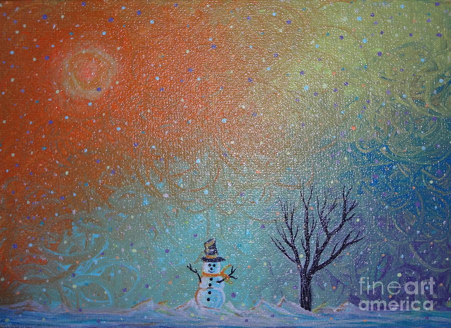 Winter Solitude 9 Painting by Jacqueline Athmann